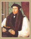 Thomas Cranmer, reformer Archbishop of Canterbury, burned at the stake in in Broad Street, Oxford, 21 March 1556